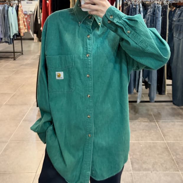 [NO.9] Carhartt 칼하트 데님 그린 셔츠