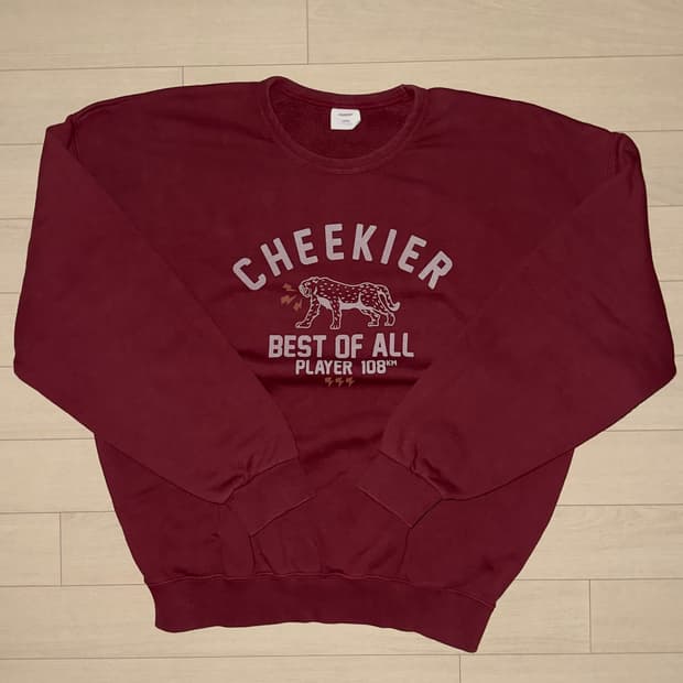 퍼스텝 헤비웨이트 맨투맨 버건디 L