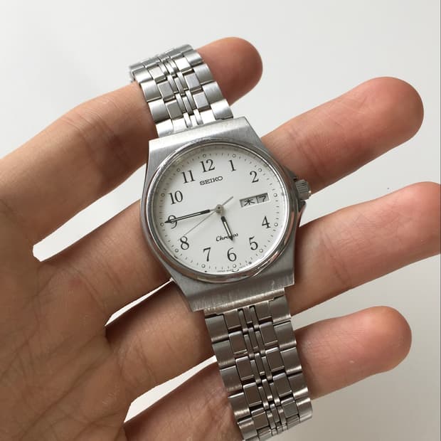 80s seiko chronos arabic index quatz