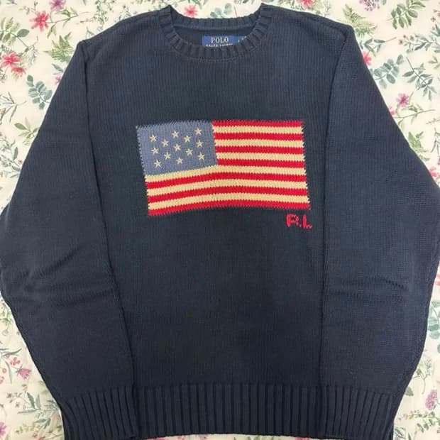 폴로 랄프로렌 성조기 니트 L