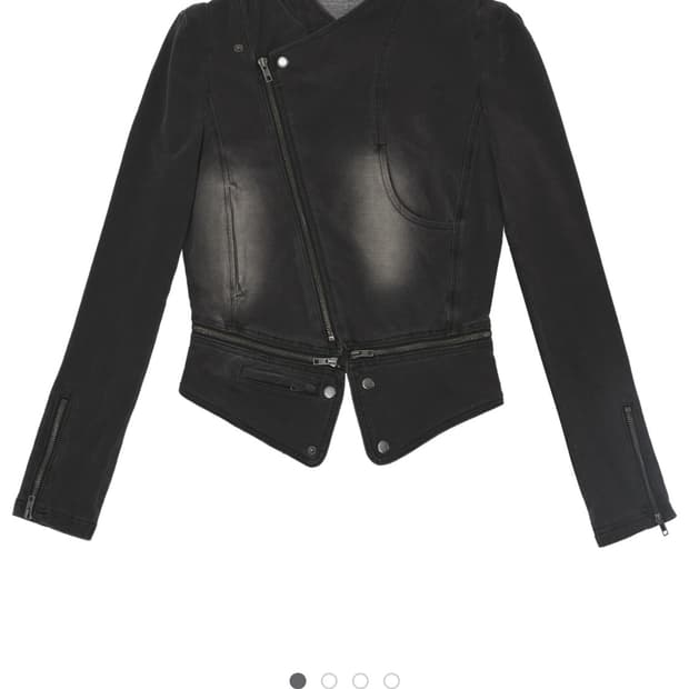 오호스 스판 데님 라이더 자켓