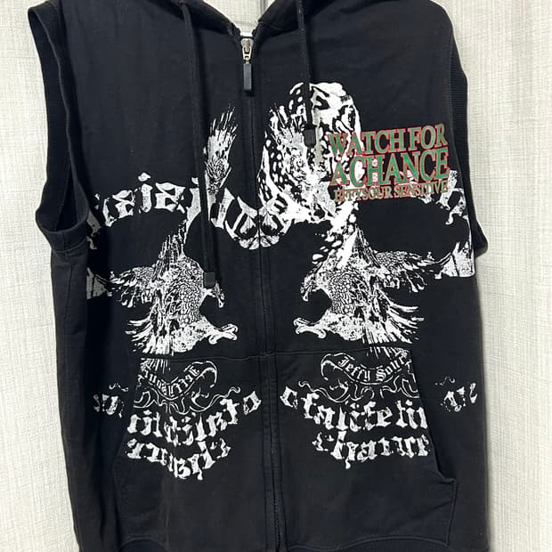 빈티지 후드 조끼