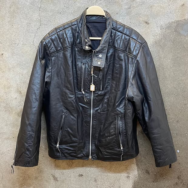 미국 빈티지 블랙 소가죽 라이더 자켓