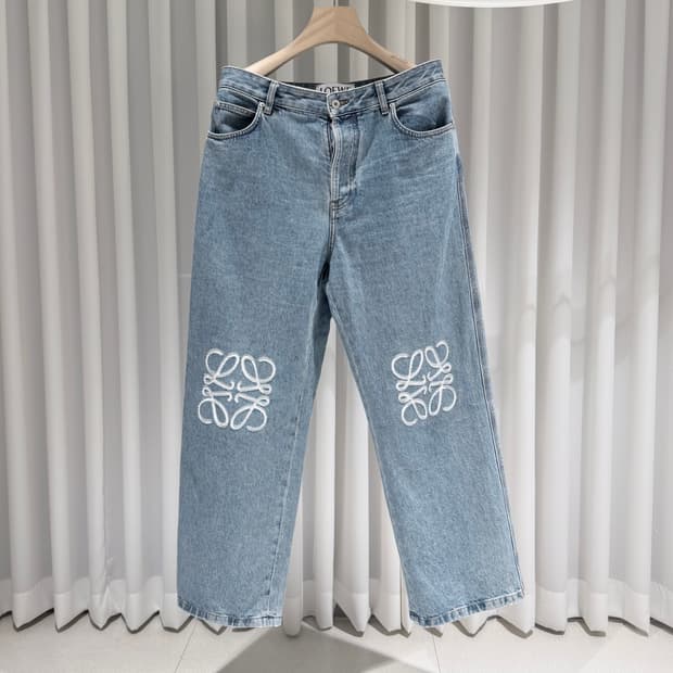 (A+/ 50) / 로에베 데님 아나그램 배기 데님 진 블루