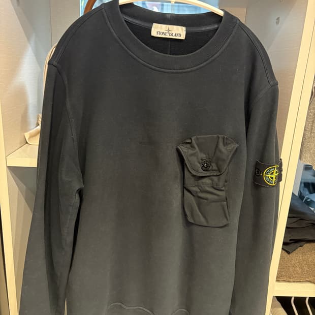 스톤아일랜드 블랙M 맨투맨 기모