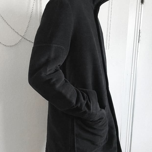 80s verri italy 몰스킨 패널라이징 롱코트