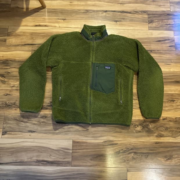 파타고니아 클래식 레트로-X 플리스 자켓 파일 그린
