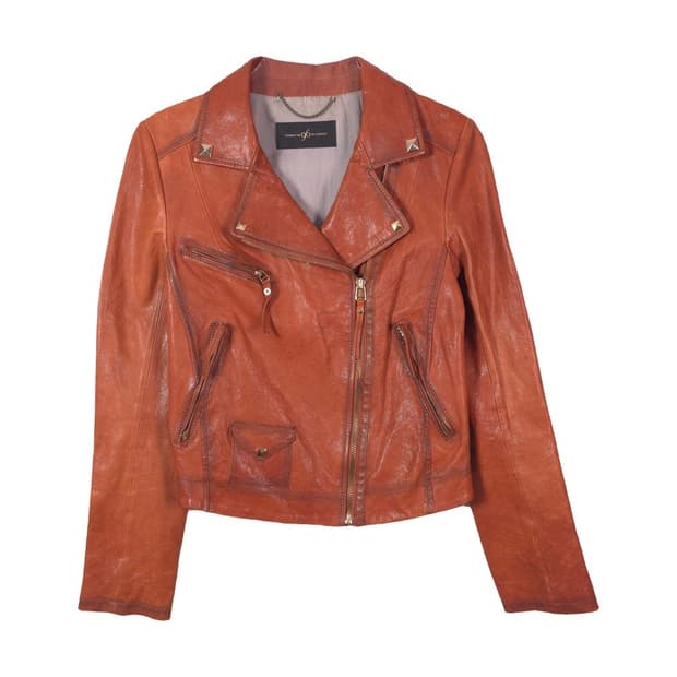 나인식스뉴욕 스터드 디테일 천연 양가죽 라이더 자켓 FL