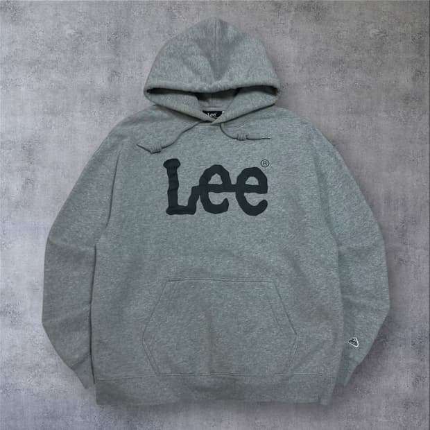Lee 스펠아웃 빅로고 그레이 후드티