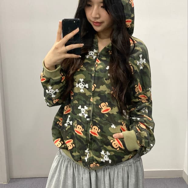 폴프랭크 카모 후드집업