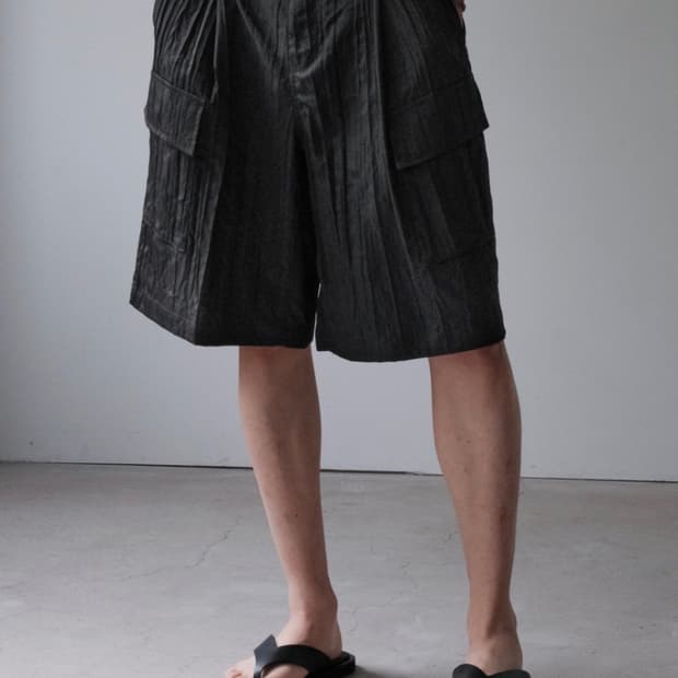 미나브 와이드 카고 버뮤다 유틸팬츠 [블랙] L사이즈