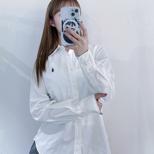 폴로랄프로렌 화이트 포니 셔츠