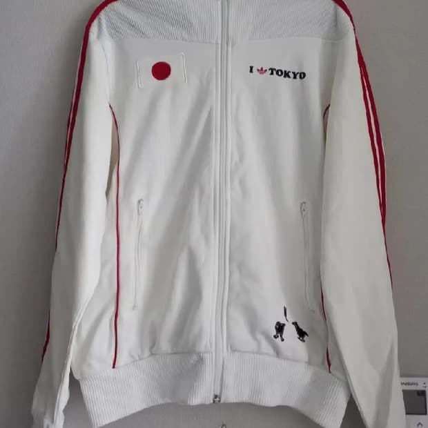 아디다스 희귀 도쿄 흰빨 화이트 트랙탑 저지 져지집업 90/S