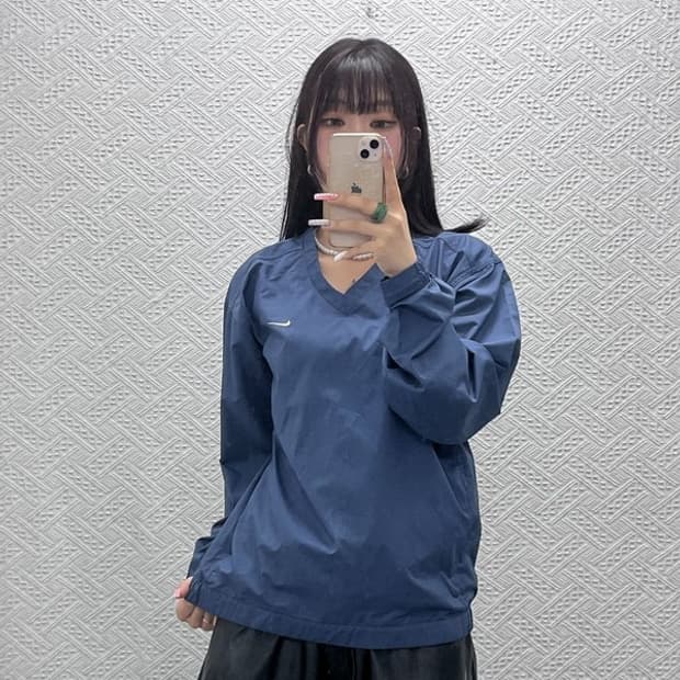 나이키 골프 올드스쿨 레트로 딥블루 바람막이 웜업 95 C13173
