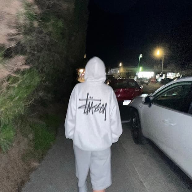 스투시 애쉬헤더 베이직 후드