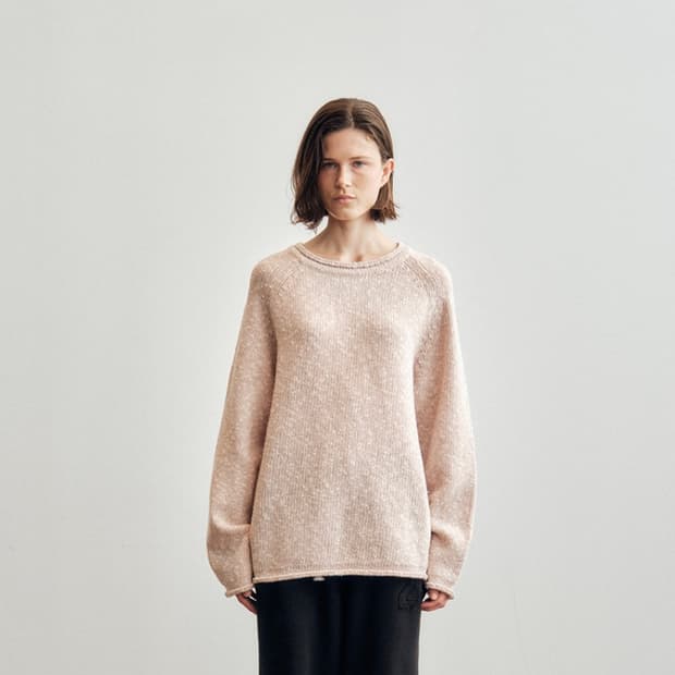 씨타 니트 wool punching loose fit candy knit