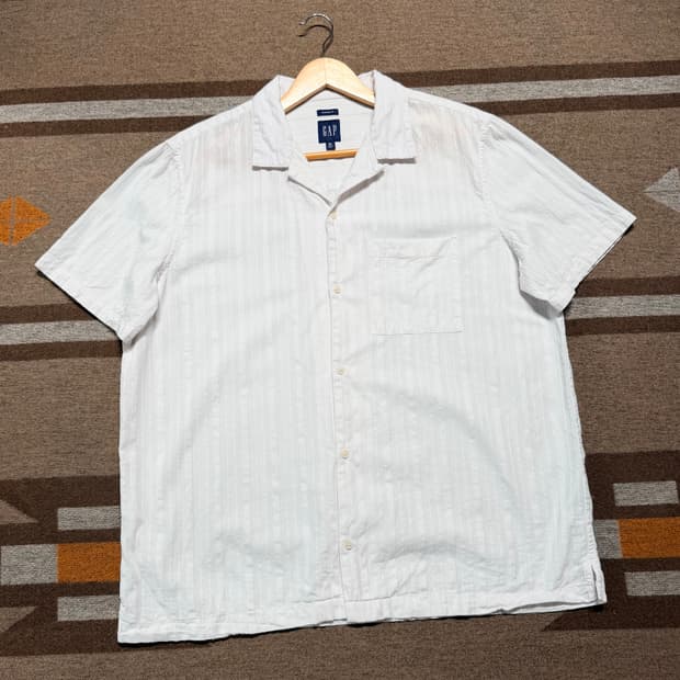 Gap 갭 00s 오픈카라 반팔 셔츠 XL 올드갭