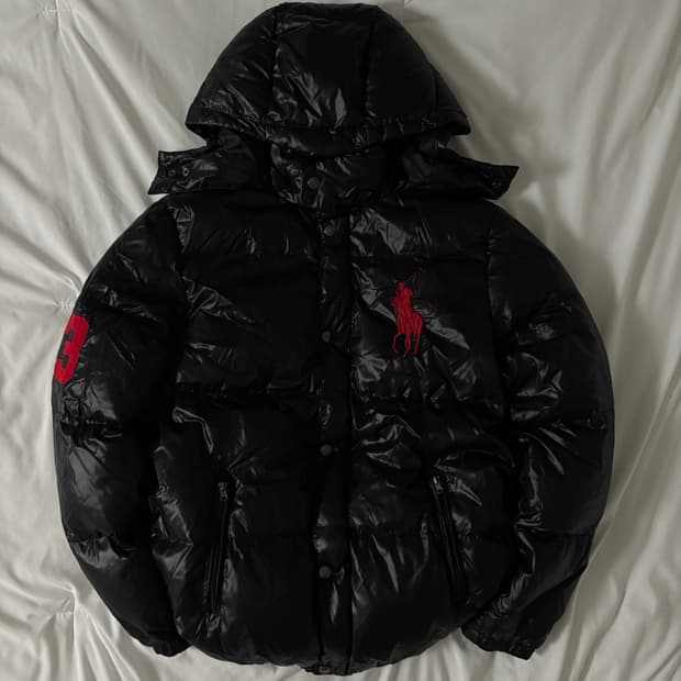 폴로 빅포니 유광 패딩 