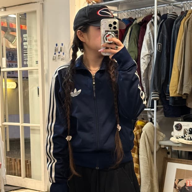 아디다스 파이어버드 네이비 삼선져지