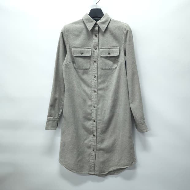 플로랄프로렌 블루라벨 울+코튼 셔츠 원피스 ( 여성44~55 )