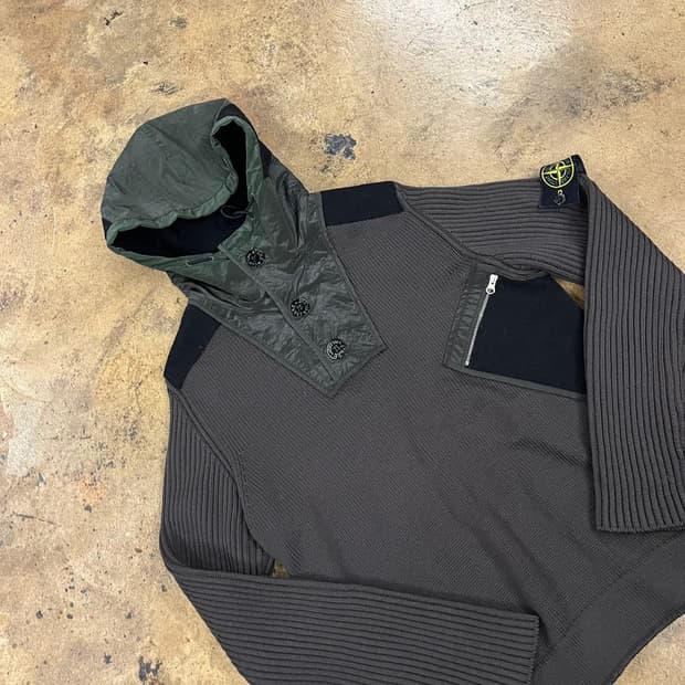 [정품/M] 스톤아일랜드 후드 니트 풀오버 b17