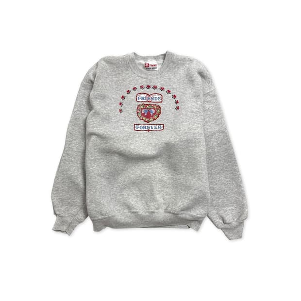 90’s hanes 퍼프프린팅 스웻셔츠