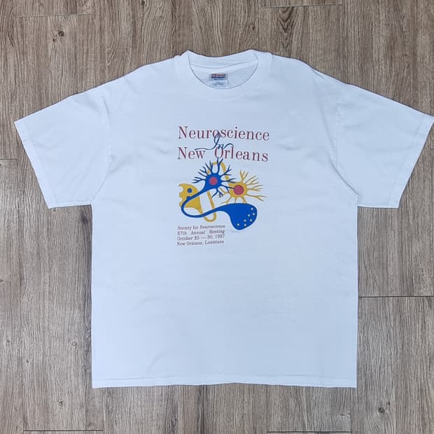 헤인즈 뉴올리언즈 과학회 반팔 L _ 남성