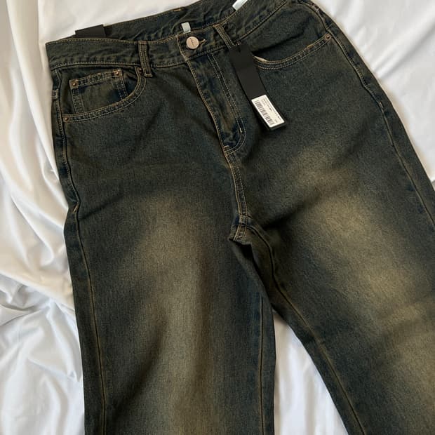 [48] 노이어 디스트로이드 플레어 데님 팬츠 