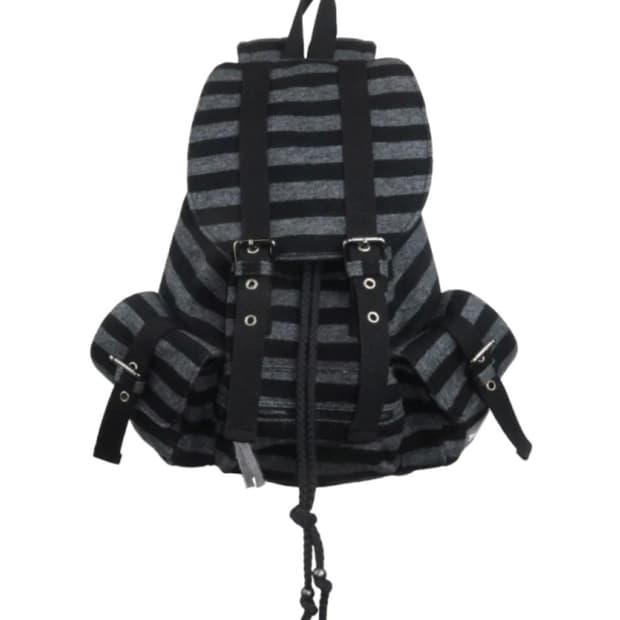 텐스댄스 파히섬 울 스트라이프 백팩 블랙