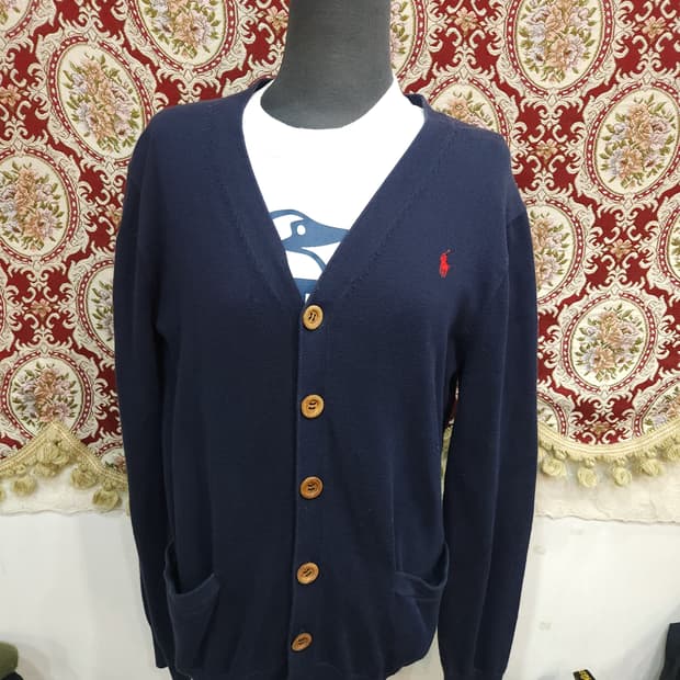폴로 랄프로렌 네이비 코튼 가디건
