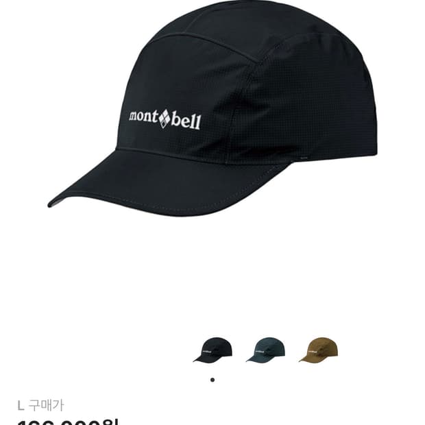 몽벨 고어텍스 아웃도어  캡 블랙 L