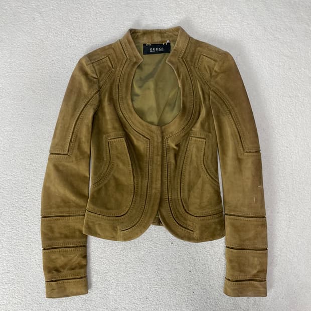 2000s Gucci Suede Jacket, Tom Ford Era