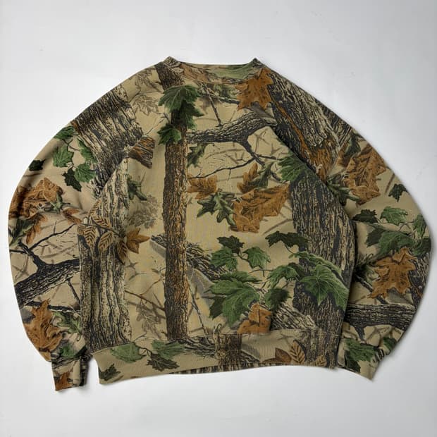 90s Forest Camouflage Sweatshirt
