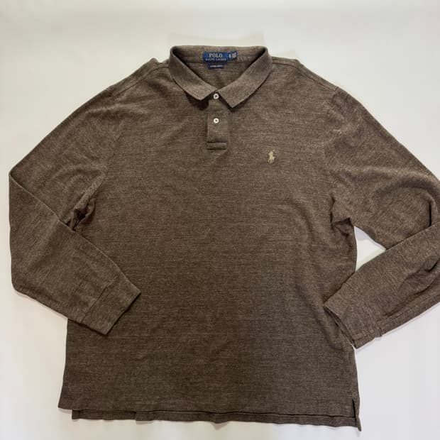 폴로랄프로렌 브라운 긴팔 카라티(XL 사이즈)