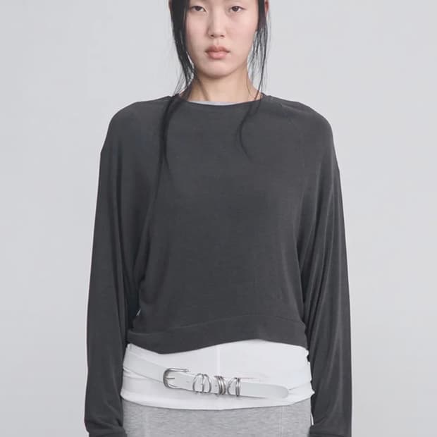 세릭 CR Raglan Top Charcoal