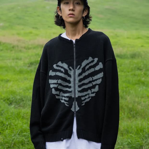 엑스톤즈 보운 니트 집업 - M size