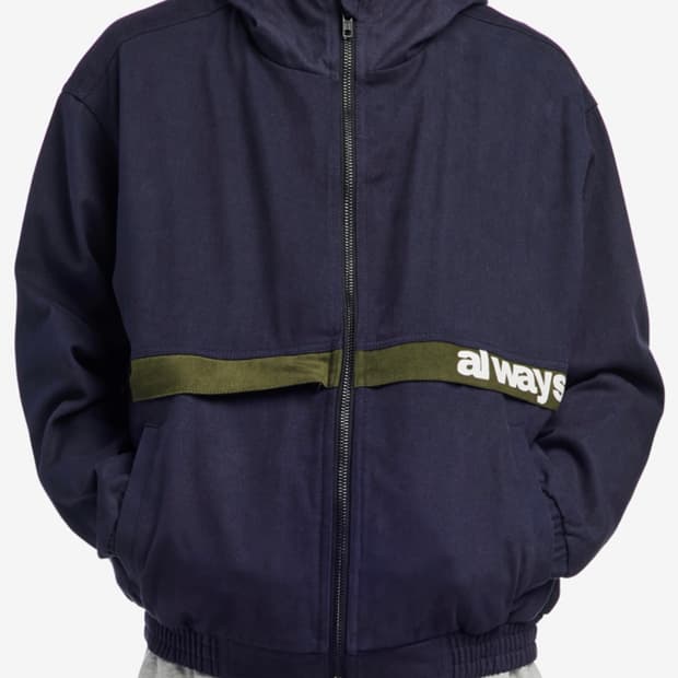 Alwaysdowhatyoushoulddo 투톤 캔버스 봄버 자켓 네이비