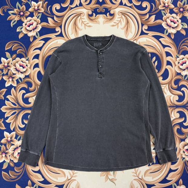 (3)헤이스트 HEYSTE 피그먼트 헨리넥 긴팔 티셔츠