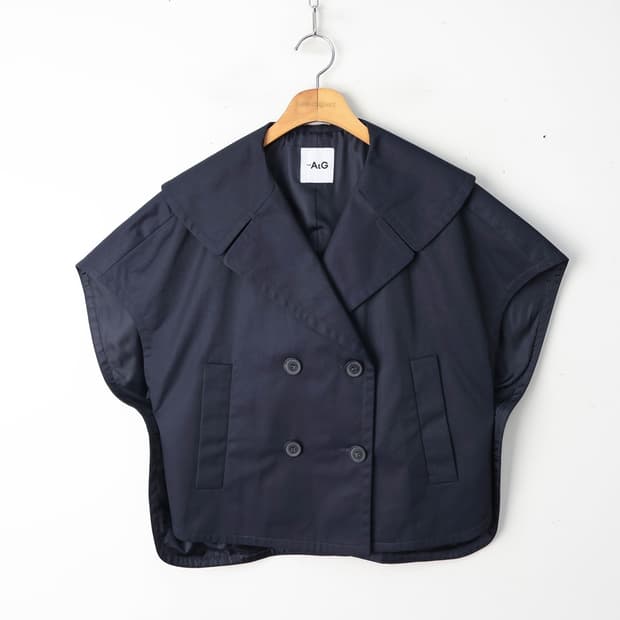 S/더엣지 숏 케이프 트렌치 자켓 