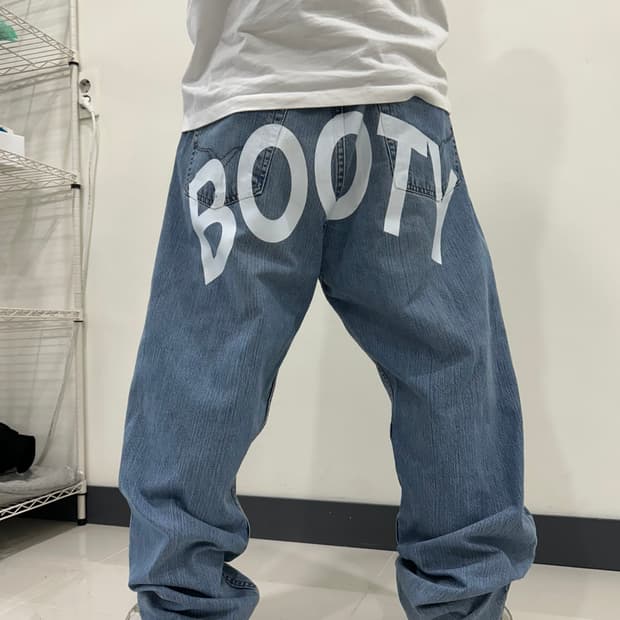 BOOTY 커스텀 90‘s 할리 데이비슨 연청 데님
