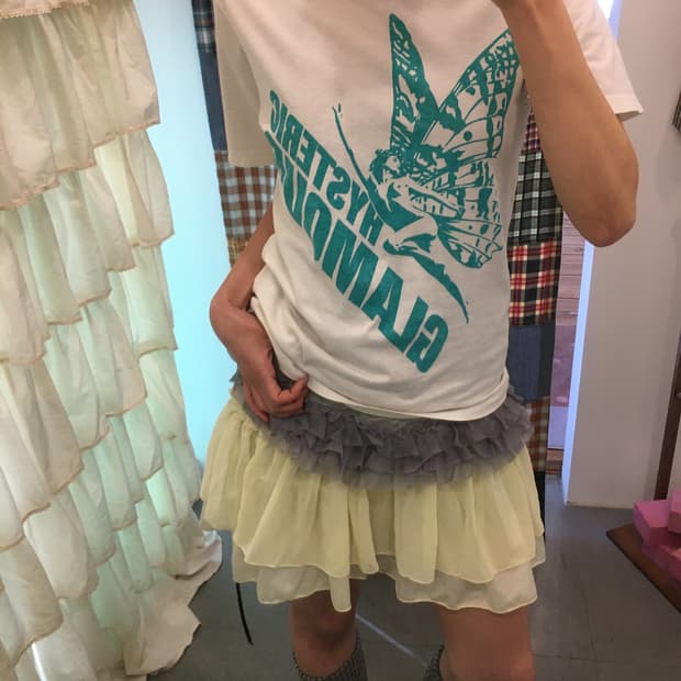 히스테릭글래머 민트 나비 티셔츠