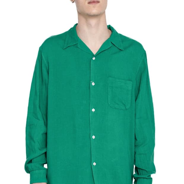 캐피탈 오픈카라 그린 셔츠 (M)