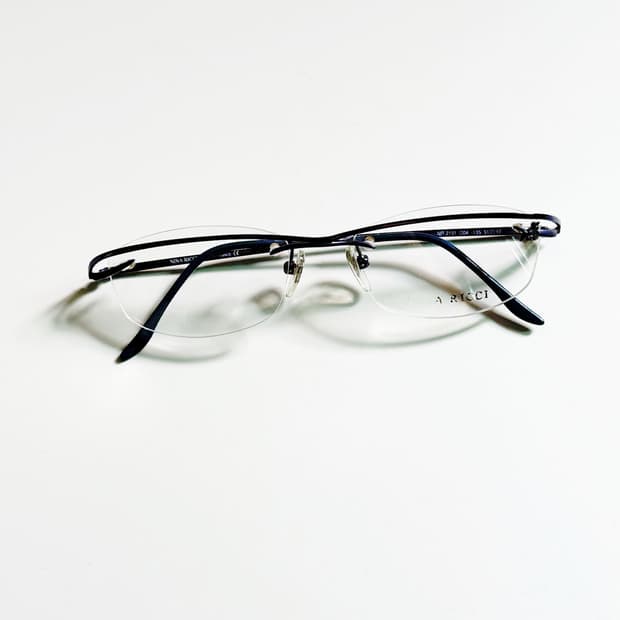 프랑스제 NINA RICCI 무테 플로럴 메탈 빈티지 안경