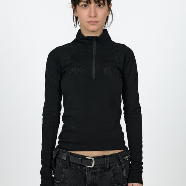 플라스틱프로덕트soft shell half zip black L