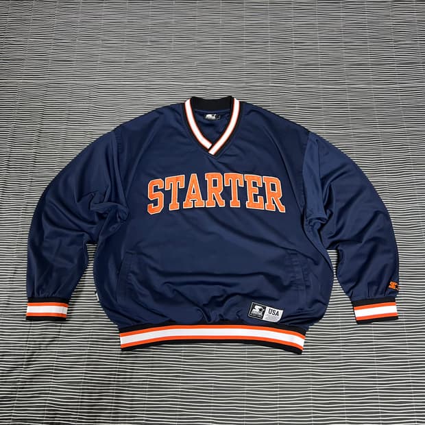 스타터 헤리티지 팀 저지 풀오버 - 네이비 L