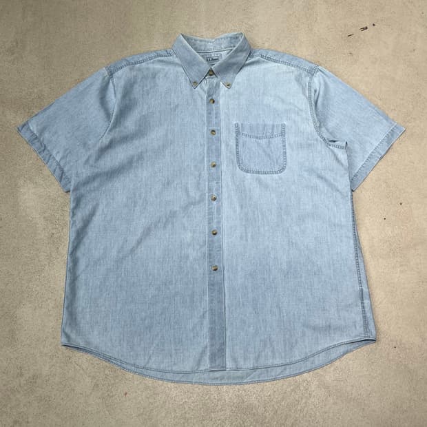 엘엘빈 워크 데님 하프셔츠 s10636