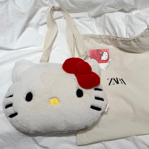 자라 헬로키티 토트백 가방 새상품