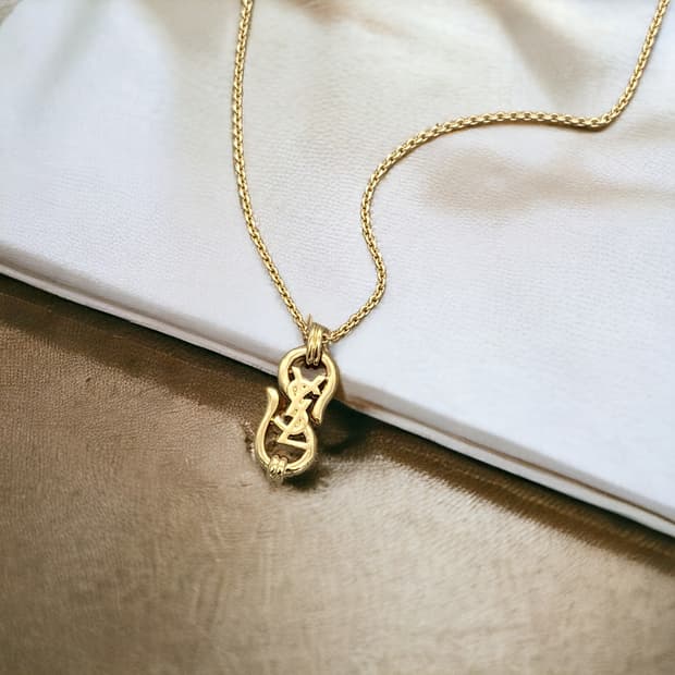 입생로랑 카산드라 로고 목걸이