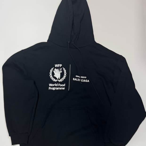 발렌시아가 리메이크 빈티지 커스텀 WFP 후드티 L