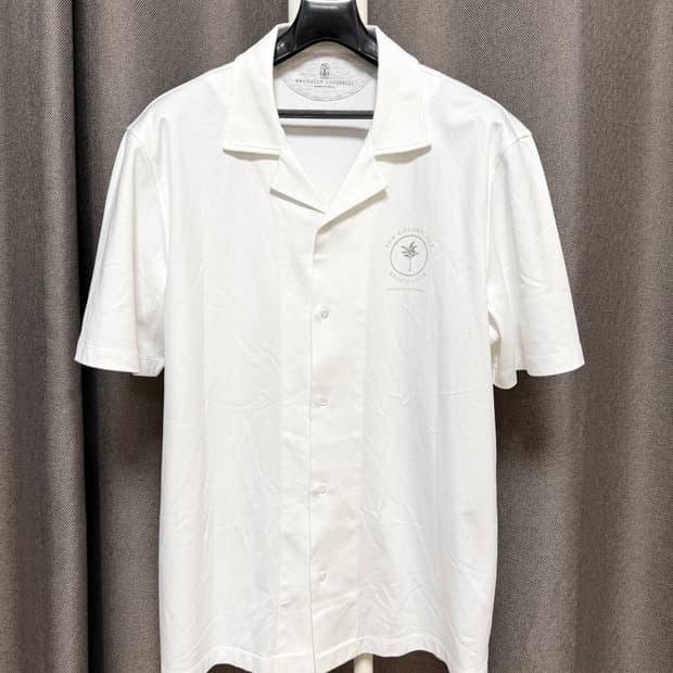 브루넬로 쿠치넬리 / 비치 클럽 오픈 칼라 셔츠 / L (국내 105)